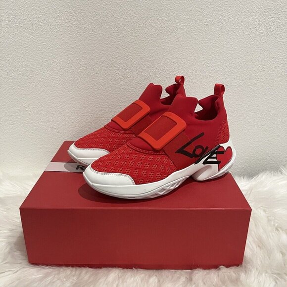 NIB Roger Vivier Viv Run Lovely Buckle Very Skate Technical Fabric Sneaker 39.5 - Picture 6 of 12